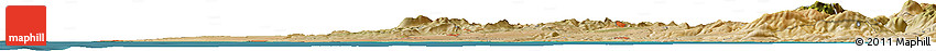 Satellite Horizon Map of Mazara Del Vallo