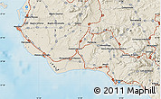 Shaded Relief Map of the area around 37° 42' 7" N, 12° 49' 29" E