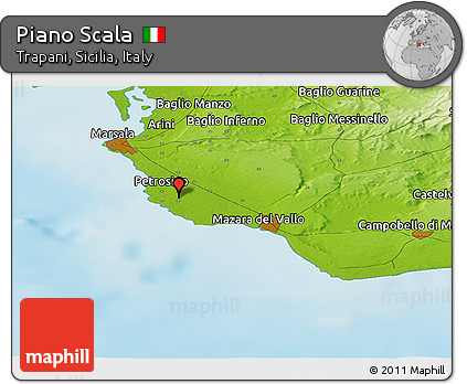 Physical Panoramic Map of Piano Scala