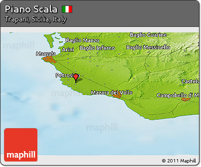 Physical Panoramic Map of Piano Scala
