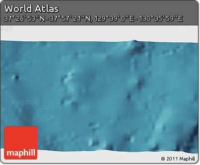Satellite 3D Map of the Area around 37° 42' 7" N, 130° 7' 30" E
