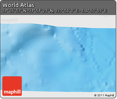 Physical 3D Map of the Area around 37° 42' 7" N, 134° 22' 30" E
