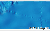 Shaded Relief 3D Map of the area around 37° 42' 7" N, 136° 46' 30" W