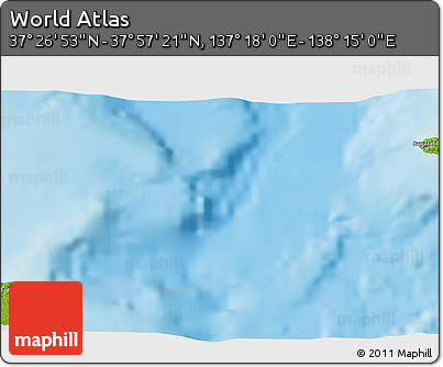 Physical 3D Map of the Area around 37° 42' 7" N, 137° 46' 30" E