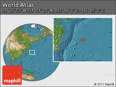 Satellite Location Map of the Area around 37° 42' 7" N, 146° 16' 30" E