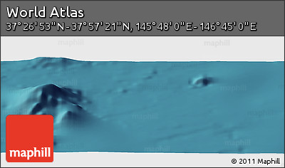 Satellite Panoramic Map of the Area around 37° 42' 7" N, 146° 16' 30" E