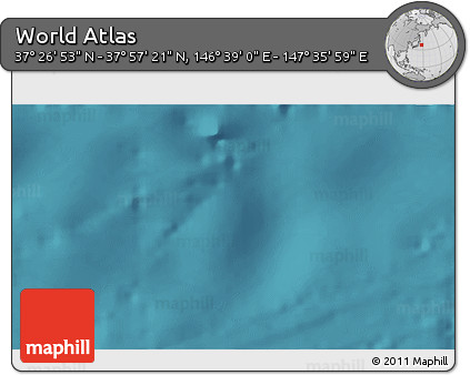 Satellite 3D Map of the Area around 37° 42' 7" N, 147° 7' 30" E