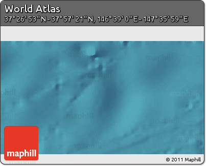 Satellite 3D Map of the Area around 37° 42' 7" N, 147° 7' 30" E