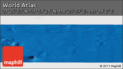 Physical Panoramic Map of the Area around 37° 42' 7" N, 148° 49' 29" E