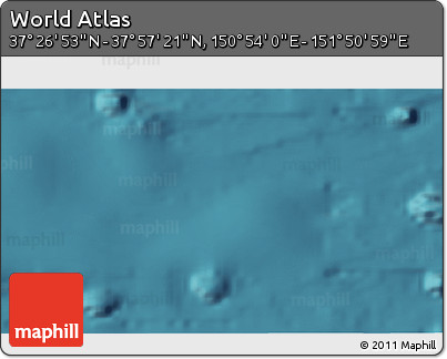 Satellite 3D Map of the Area around 37° 42' 7" N, 151° 22' 30" E