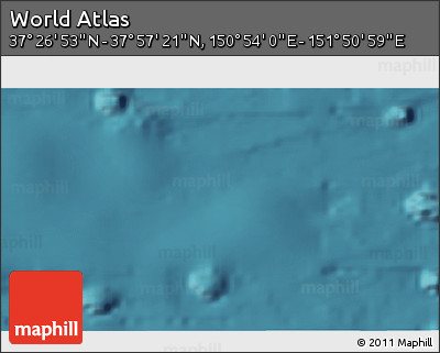 Satellite 3D Map of the Area around 37° 42' 7" N, 151° 22' 30" E