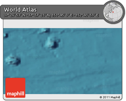 Satellite 3D Map of the Area around 37° 42' 7" N, 152° 13' 29" E