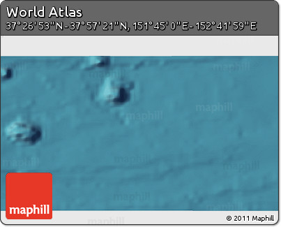 Satellite 3D Map of the Area around 37° 42' 7" N, 152° 13' 29" E