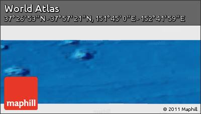 Physical Panoramic Map of the Area around 37° 42' 7" N, 152° 13' 29" E
