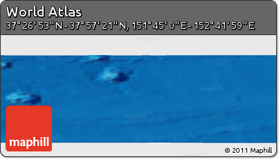 Physical Panoramic Map of the Area around 37° 42' 7" N, 152° 13' 29" E