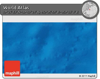 Physical 3D Map of the Area around 37° 42' 7" N, 153° 4' 29" E