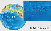 Physical Location Map of the area around 37° 42' 7" N, 155° 28' 29" W