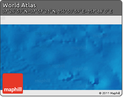 Physical 3D Map of the Area around 37° 42' 7" N, 157° 19' 29" E
