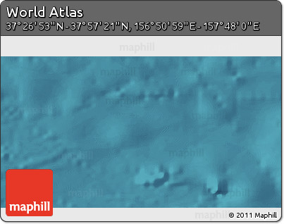 Satellite 3D Map of the Area around 37° 42' 7" N, 157° 19' 29" E
