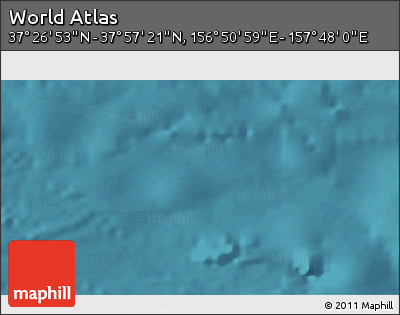 Satellite 3D Map of the Area around 37° 42' 7" N, 157° 19' 29" E