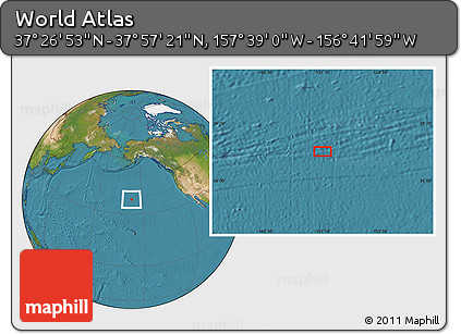 Satellite Location Map of the Area around 37° 42' 7" N, 157° 10' 30" W
