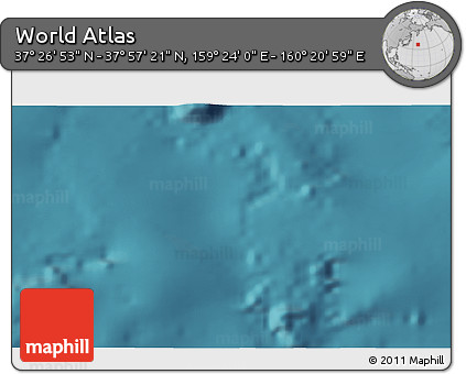 Satellite 3D Map of the Area around 37° 42' 7" N, 159° 52' 30" E