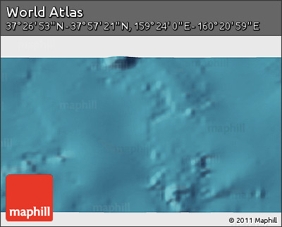 Satellite 3D Map of the Area around 37° 42' 7" N, 159° 52' 30" E