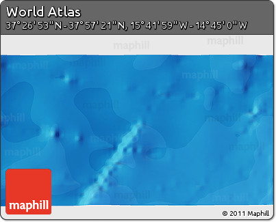 Political 3D Map of the Area around 37° 42' 7" N, 15° 13' 29" W