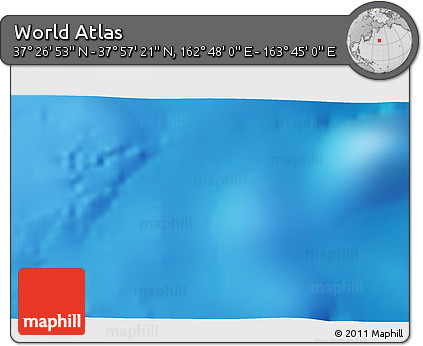 Physical 3D Map of the Area around 37° 42' 7" N, 163° 16' 30" E