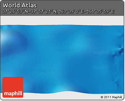Physical 3D Map of the Area around 37° 42' 7" N, 164° 7' 30" E