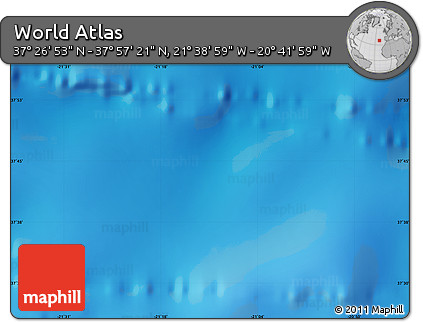 Physical Map of the Area around 37° 42' 7" N, 21° 10' 29" W
