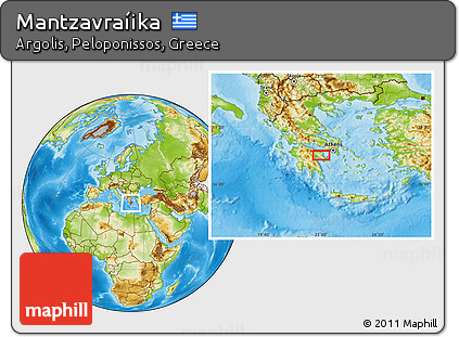 Physical Location Map of Mantzavraíika