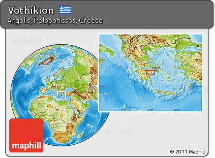 Physical Location Map of Vothíkion