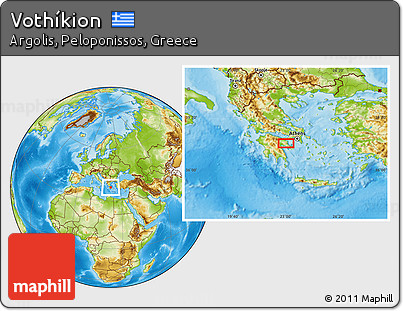 Physical Location Map of Vothíkion