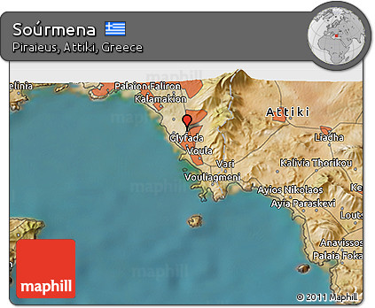 Satellite 3D Map of Soúrmena