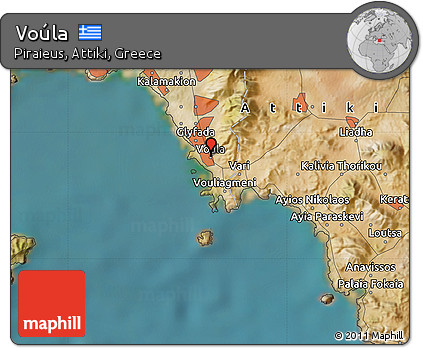 Satellite Map of Voúla