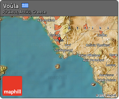 Satellite Map of Voúla