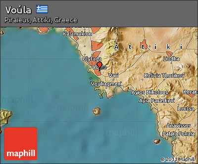 Satellite Map of Voúla