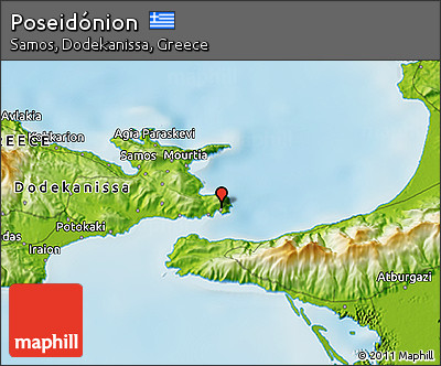 Physical 3D Map of Poseidónion