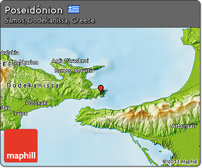 Physical 3D Map of Poseidónion