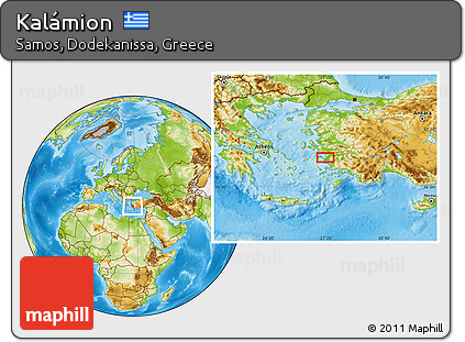 Physical Location Map of Kalámion