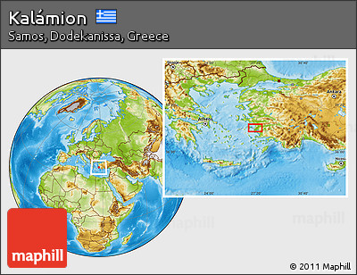 Physical Location Map of Kalámion