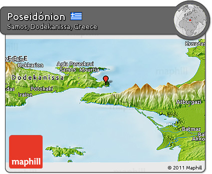 Physical Panoramic Map of Poseidónion