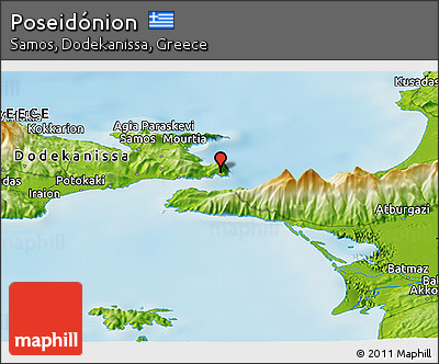 Physical Panoramic Map of Poseidónion