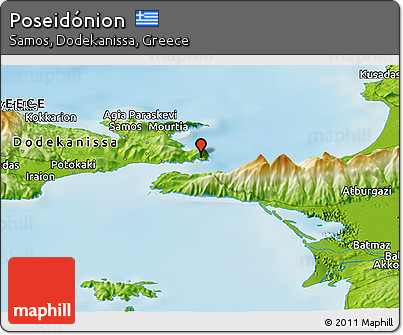 Physical Panoramic Map of Poseidónion