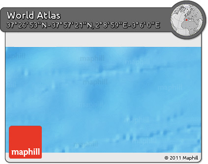 Physical 3D Map of the Area around 37° 42' 7" N, 2° 37' 30" E