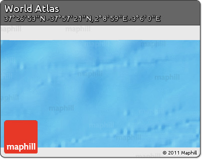 Physical 3D Map of the Area around 37° 42' 7" N, 2° 37' 30" E