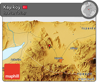 Physical 3D Map of Kayıköy