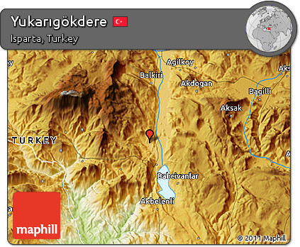 Physical 3D Map of Yukarıgökdere