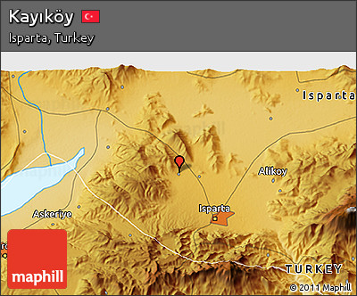 Physical 3D Map of Kayıköy